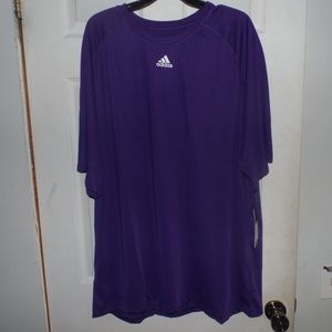 Adidas 3xl Climalite Purple Short Sleeve Shirt NWT
